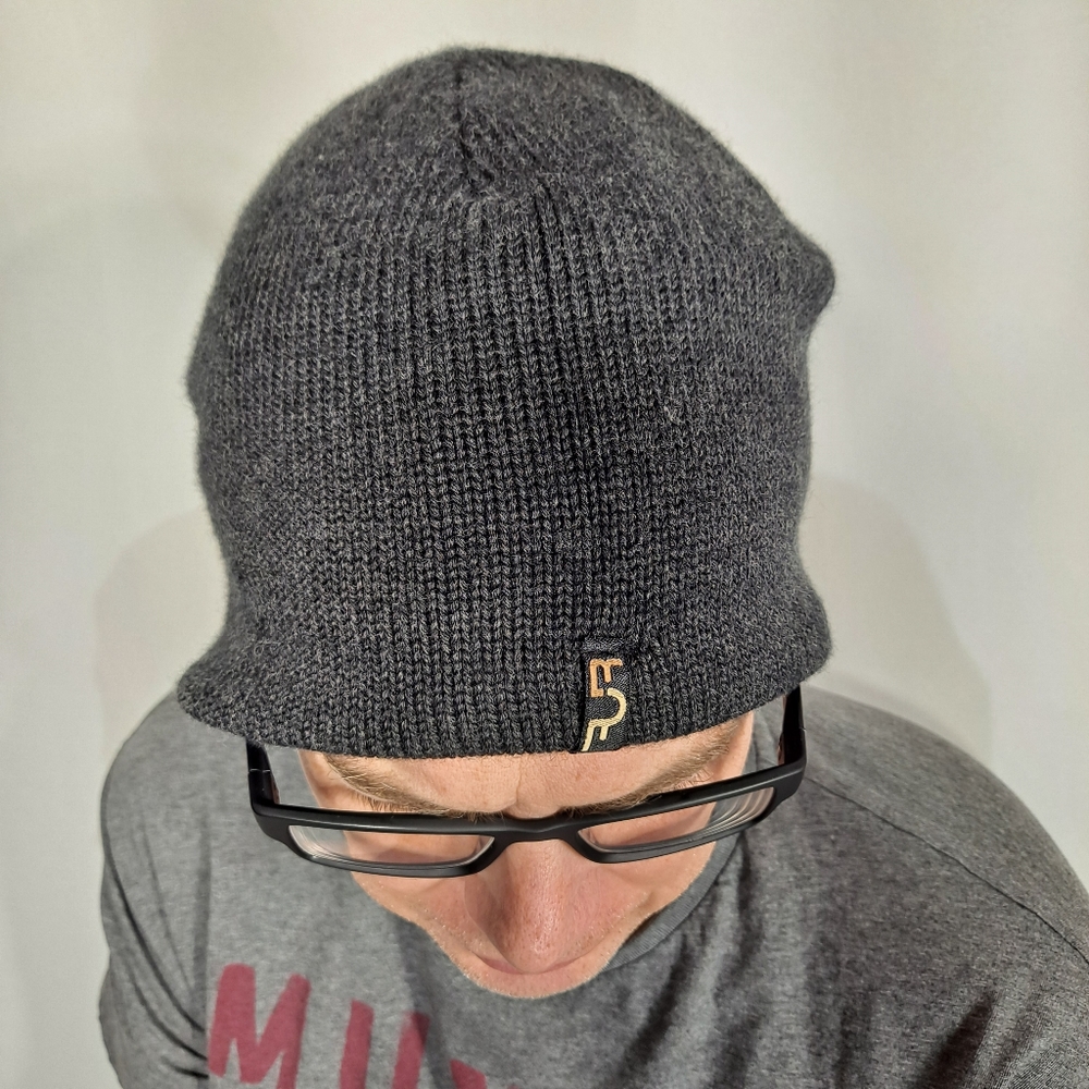 Turtle Fur Dark Grey Knit Fleece Lined Hat